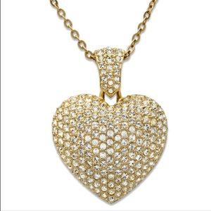 Swarovski puffed heart pendant necklace